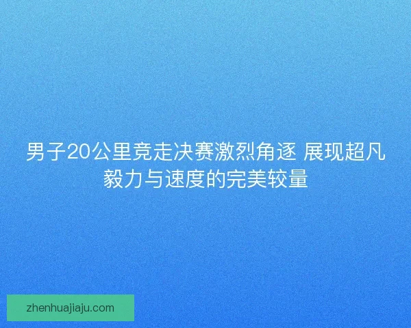 男子20公里竞走决赛激烈角逐 展现超凡毅力与速度的完美较量