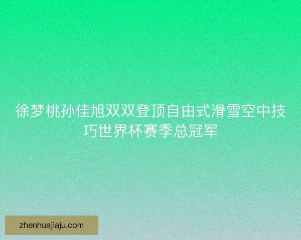 徐梦桃孙佳旭双双登顶自由式滑雪空中技巧世界杯赛季总冠军 徐梦桃孙佳旭双双登顶自由式滑雪空中技巧世界杯赛季总冠军